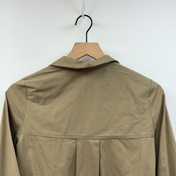 Tuckernuck Charlie Stand Collar Relaxed Button Down Relaxed Dress Sage XS - Picture 8 of 11